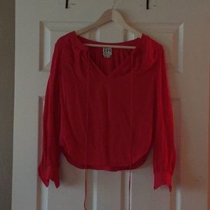 Haute Hippie red Silk Blouse. Sz XS